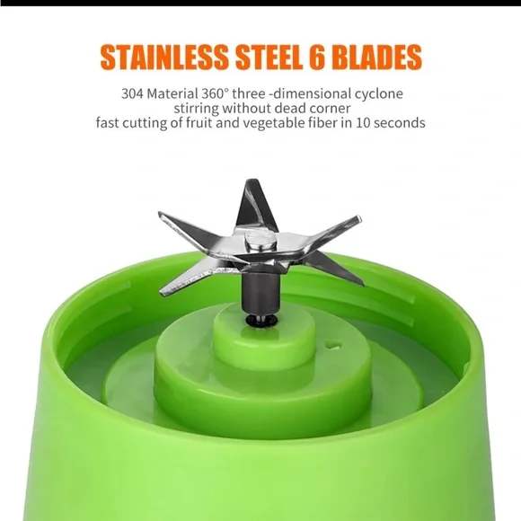 380ML Portable Personal Mini Juicer Cup USB Rechargeable Blender Smoothie Mixer - Picture 4 of 7